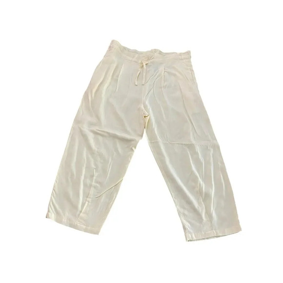 Jams World White Straight Leg Drawstring Waist Trouser Pant Size Small - Picture 1 of 4